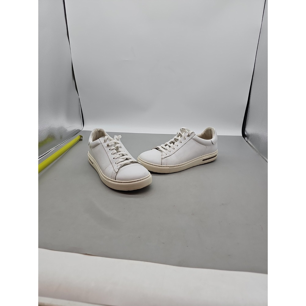 Birkenstock Bend Low Lace Up Sneakers White Leather Shoes Size 8 US, 39 EU